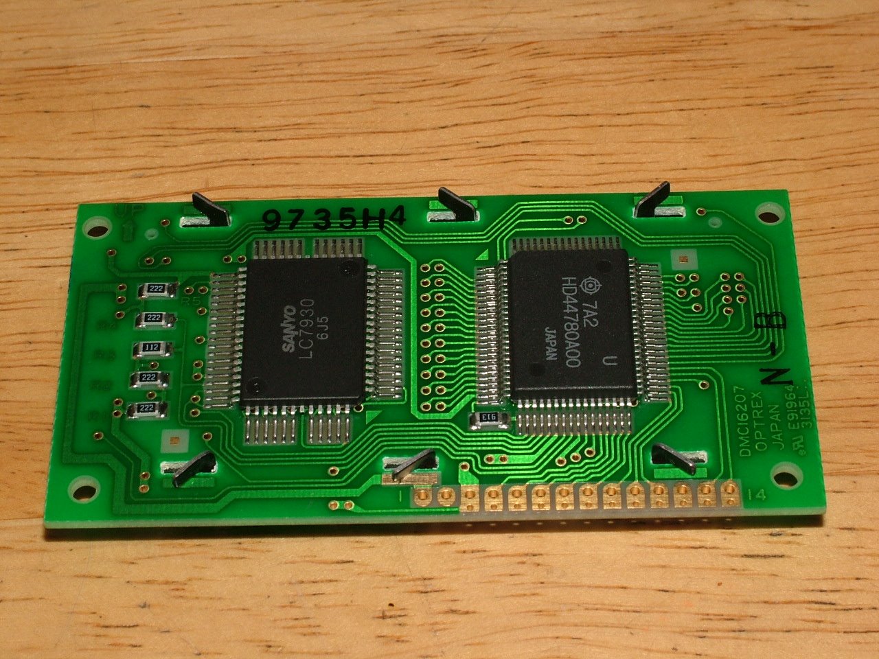 Back view of the no-name LCD display