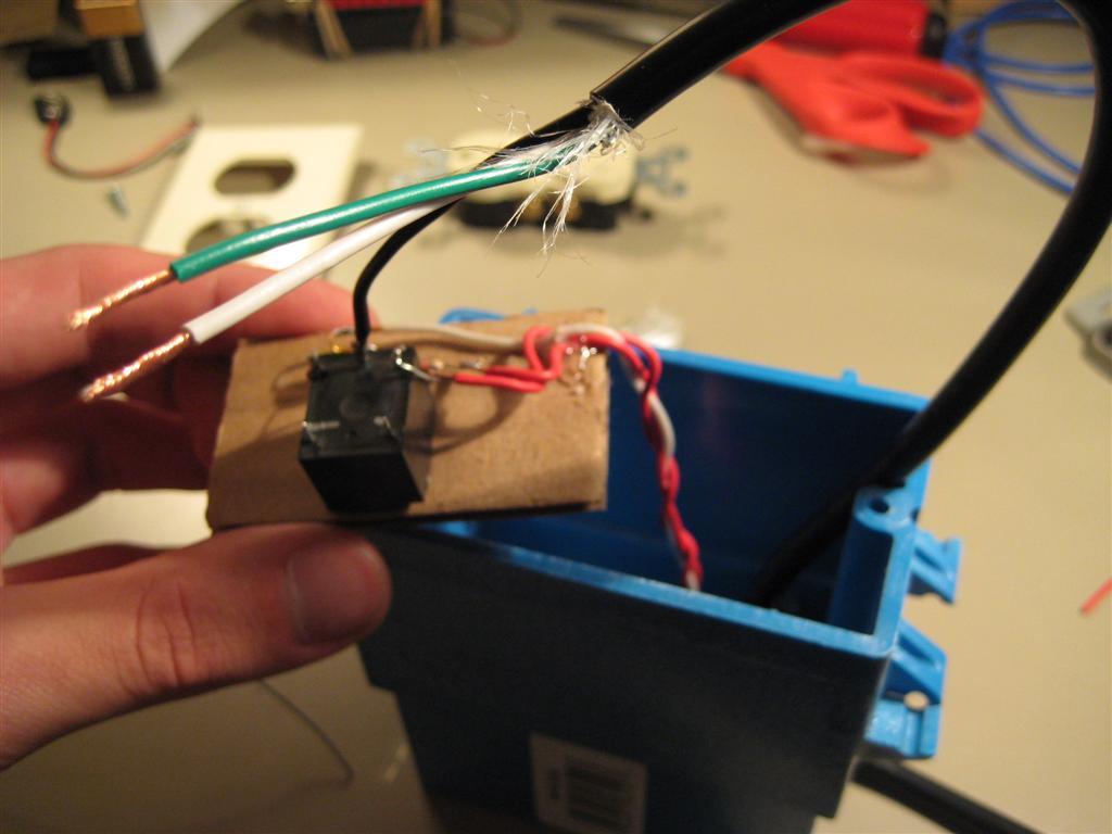 Wire routing into box