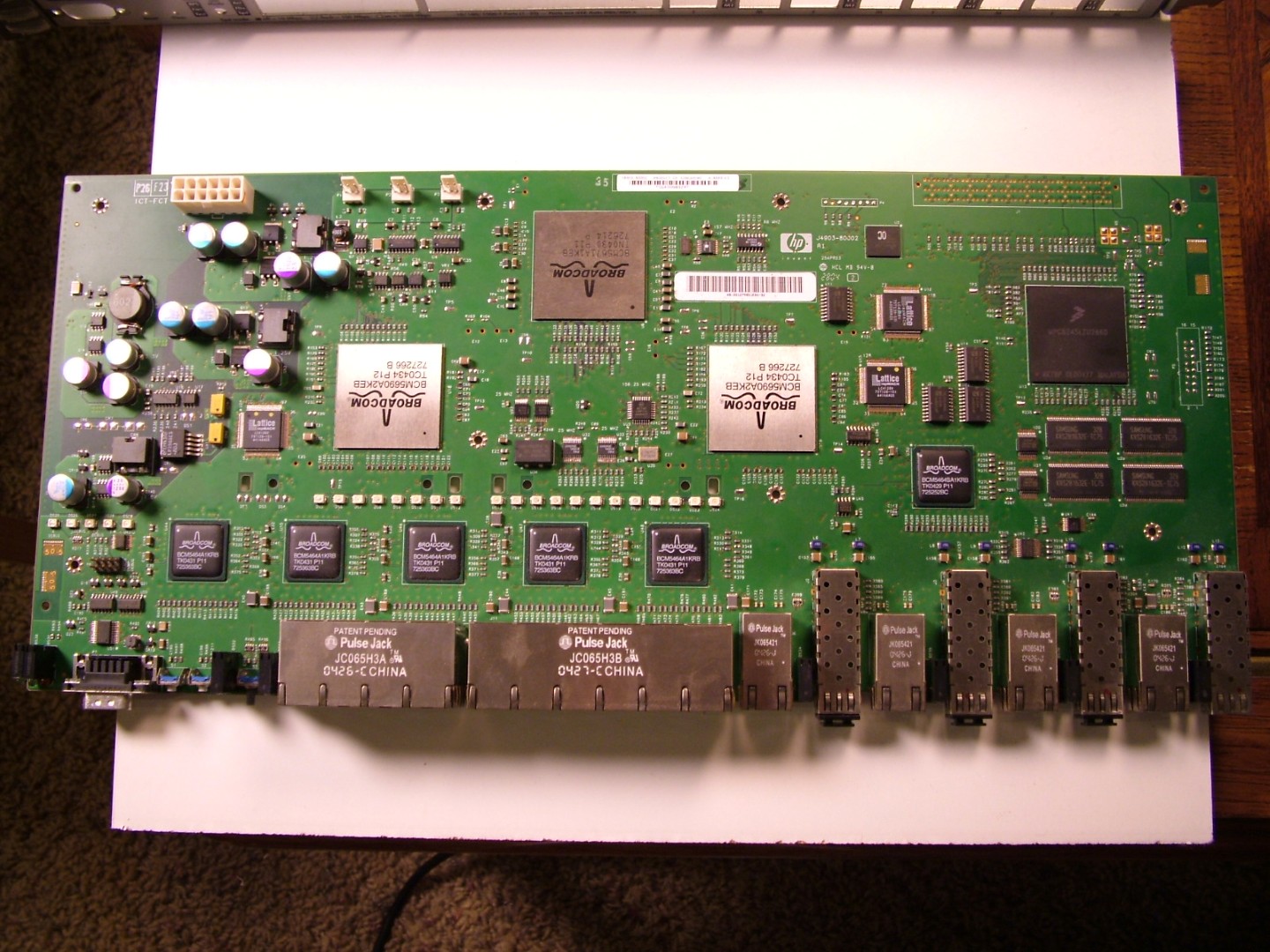 Bird-eye view of the switch motherboard